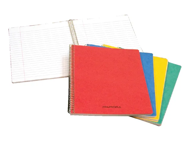 Schrift Aurora 210x165mm lijn 120 pagina's 80gr assorti