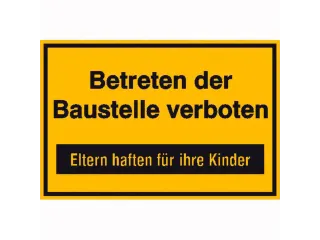 aanwijzingsbord,Betreden van de bouwplaats verboden,aluminium gemerkt - 1