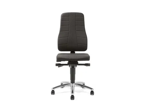 Werkstoel Ergoplus 40 Stof Zwart Esd 450-600mmx460x410-470mm wielen