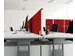 élément mural,Hxl 400x1000mm,angle 90-180°,paroi tissu,rouge