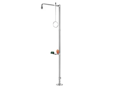 Plens-/Oogdouche,2Sproeikoppen Vast,50L/Min,Aansluiting 1 1/4 Inch Bin