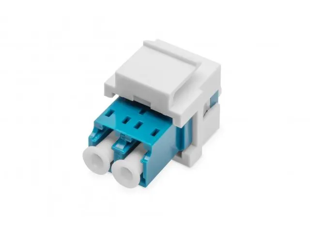 Glasvezel LC/LC duplex koppeling single mode keystone module