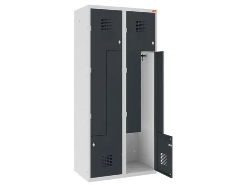 Z-garderobekast,HxBxD 1800x800x500mm,draaigrendel,romp RAL7035