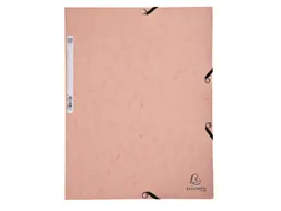 Elastomap Exacompta Aquarel A4 3 kleppen 400gr glanskarton roze