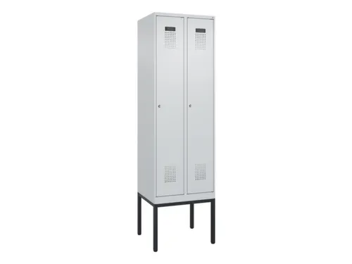 locker,HxBxD 2120x600x500mm,2vak,vak B 300mm,cil.-slot,voetonderstel