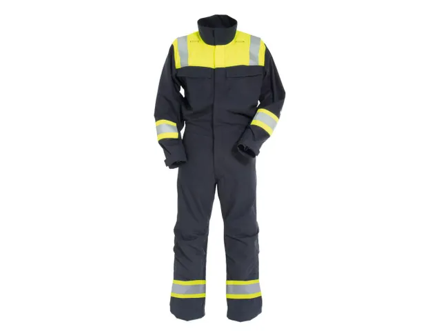 Tranemo 601181 coverall, geel/marineblauw, maat 4XL, per stuk