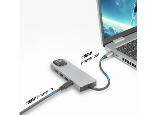 Dockingstation ACT USB-C 4K voor 1 HDMI monitor