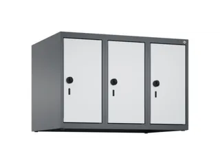 opzetkast,v. locker,3vak.,vak B 250mm,HxBxD 500x750x500mm,vleugeldeur - 1
