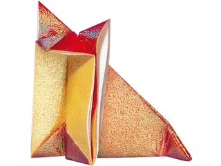 Vouwblaadjes Folia 75gr 14x14cm 50 vel 2-zijdig iriserend embossing as - 5