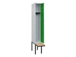 locker met bank,HxBxD 2120x300x815mm,1vak,vak B 300mm,cilinderslot