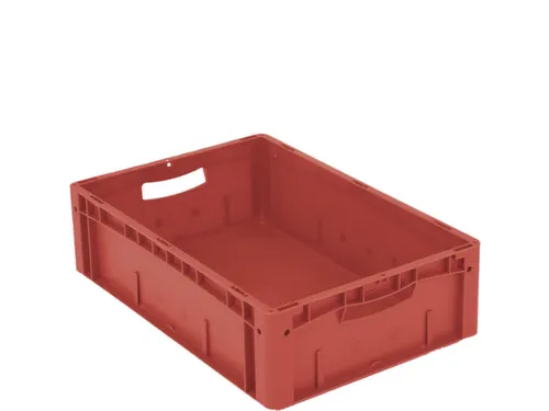 Euronorm Stapelkrat Pp 170x600x400mm Wanden/bodem Gesloten Rood 34l