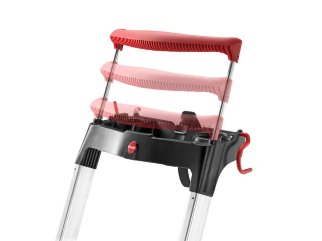 staande trap 4treden XXL treden/platform zwart stand H 0 84m