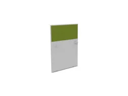 baliepaneel,v. bureau,aanbouw links,B 800mm,MP-lichtgrijs,BN7048-groen