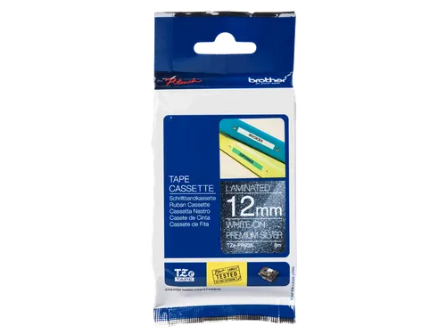 TZEPR935 Brother P-touch 24mm wit zilver lettertape 8m laminated