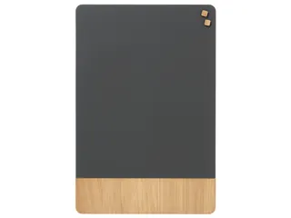 Glasmagneetbord Naga 60x80cm grijs/eiken afgeronde hoeken - 1