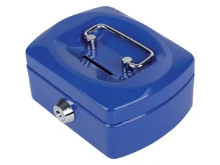 Geldkist Pavo met muntgleuf 125x95x60mm blauw - 3