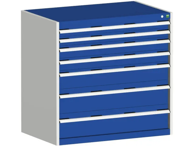 Ladekast 1000x1050x650mm 7laden 75kg Kleur Ral3004