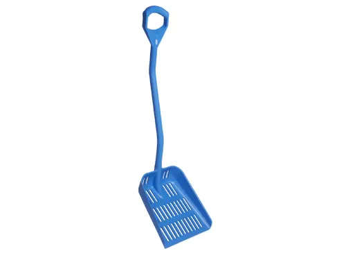 Hygiene 5603-3 uitlekschep blauw steel 115cm groot blad 38x34cm