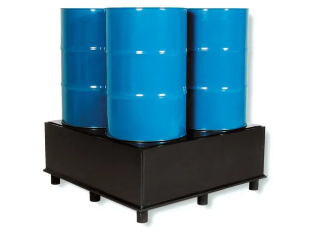 Opvangbak Hdpe Bxdxh 1270x1270x310mm V. 4x220l M. Poten Pe Plaat