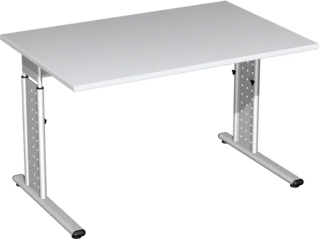 Bureau C-Poot Hxbxd 680-820X1200X800Mm Lichtgrijs