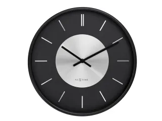 Wandklok NeXtime Retro II 25cm zwart/zilver metaal - 2
