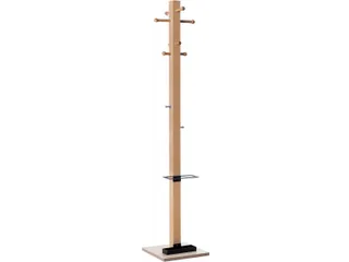 Kapstok Easycloth model B, uit hout, zwart - 3