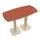 Tonvormige statafel Woody 110x114x75cm Rood Natuur 2 schotelvoeten