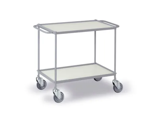 Universele Wagen 150kg 785x425mm 2 Etages Met Beugel Zilvergrijs