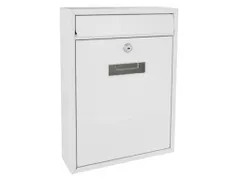 Brievenbus Ibiza Wit met naamplaatje incl. 2 sleutels 36x26x8cm