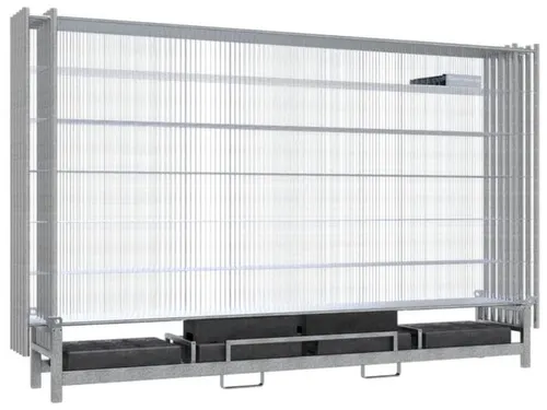 set afzethekken,10hekelementen,10voetplaten,HxB 2000x3500mm