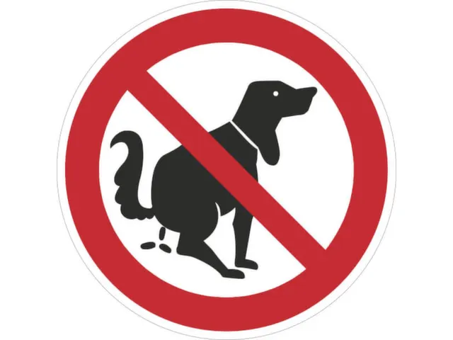 panneau d'interdiction Pollution canine interdite alu Ø 315mm
