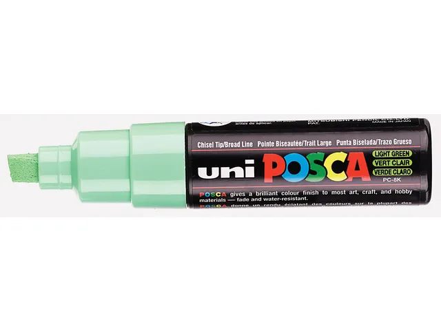 Verfstift Posca PC8K Brede punt 8mm schuin lichtgroen