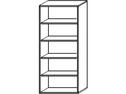 kantoorstelling,HxBxD 1920x800x430mm,4xhouten vloer,decor romp esdoorn