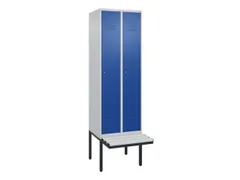 locker met bank,HxBxD 2120x600x815mm,2vak,vak B 300mm,cil.-slot