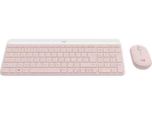 Logitech MK470 Slim Combo Toetsenbord QWERTY US + muis draadloos roze