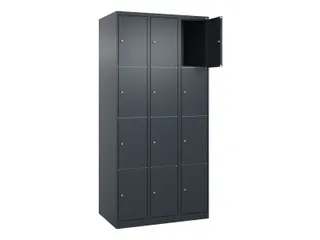 lockerkast HxBxD 1850x900x500mm 3x4vakken cil.-slot staand op vloer - 1