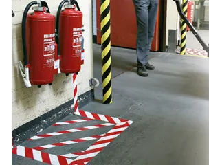Waarschuwingstape Tesa 58134 rood/wit 50mmx66m - 2