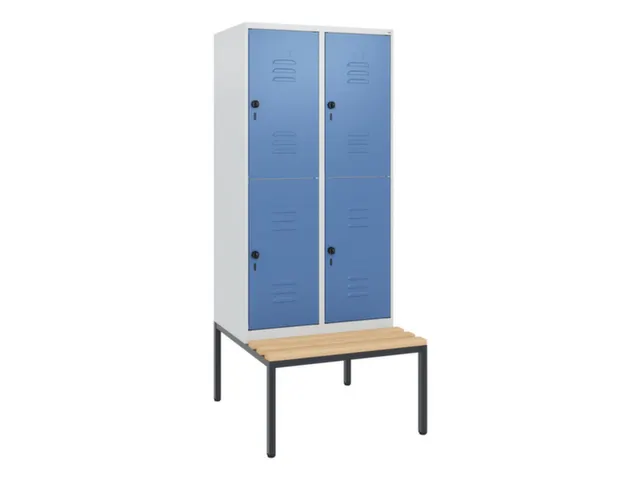 Dubbeldekse dekenkist,HxBxD 1950x800x815mm,2x2vak.,vak B 400mm