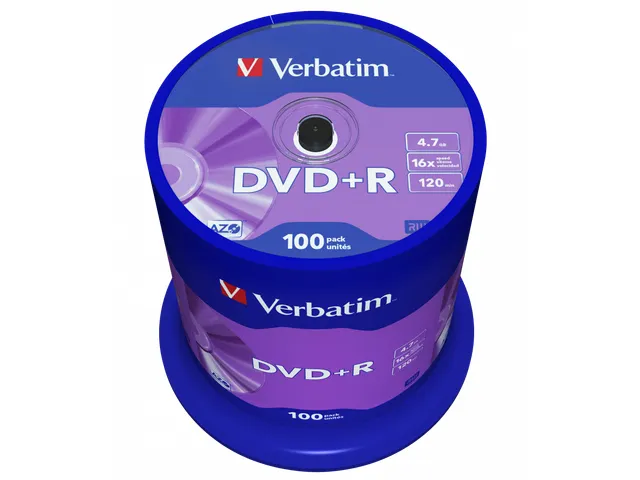 Verbatim 43551 DVD+R disc 4.7 GB 100 stuks