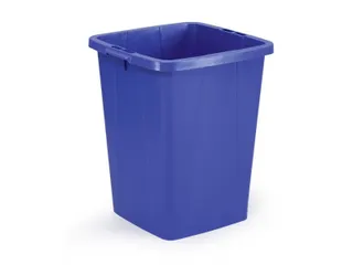 Vierkante Afvalbak Durabin 90 Liter Blauw - 1
