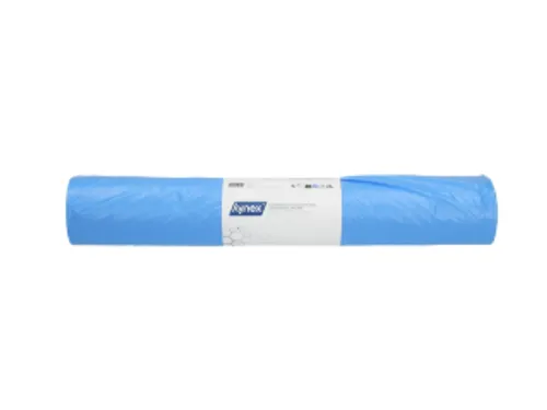 Afvalzak Hynex 70x110cm HDPE recycled T25 120L blauw rol à 25 stuks