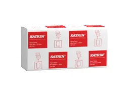 Handdoek Katrin 61549 W-vouw 2-laags wit 320x240mm 25x120 vel