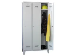 locker,RAL 7035,HxBxD 1850x900x500mm,3vak,vak B 300mm,draaigrendel