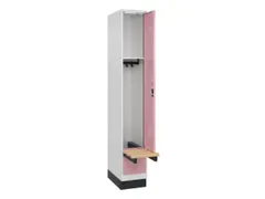 locker met bank,HxBxD 1950x300x815mm,1vak,vak B 300mm,cilinderslot