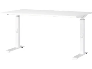 In hoogte verstelbaar bureau,HxBxD 680-910x1400x800mm,blad wit - 1