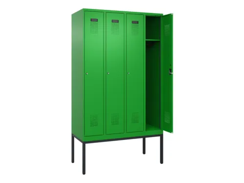 locker,HxBxD 2120x1200x500mm,4vak,vak B 300mm,cil.-slot,voetonderstel