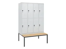 Dubbeldekse dekenkist,HxBxD 1950x1200x815mm,4x2vak.,vak B 300mm