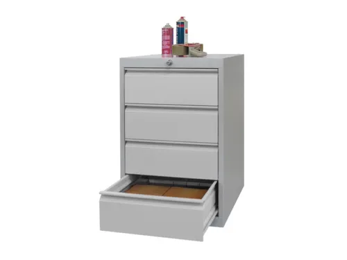 ladekast HxBxD 800x715x600mm 4laden slot RAL7035 front RAL7035
