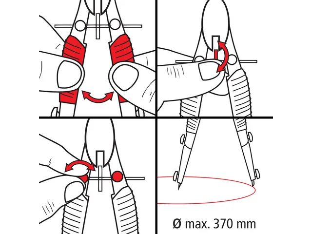 Compas à réglage rapide Aristo Topline Deep Blue