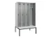 locker met bank,voor scheiding van kleding,HxBxD 2120x1200x815mm,4vak
